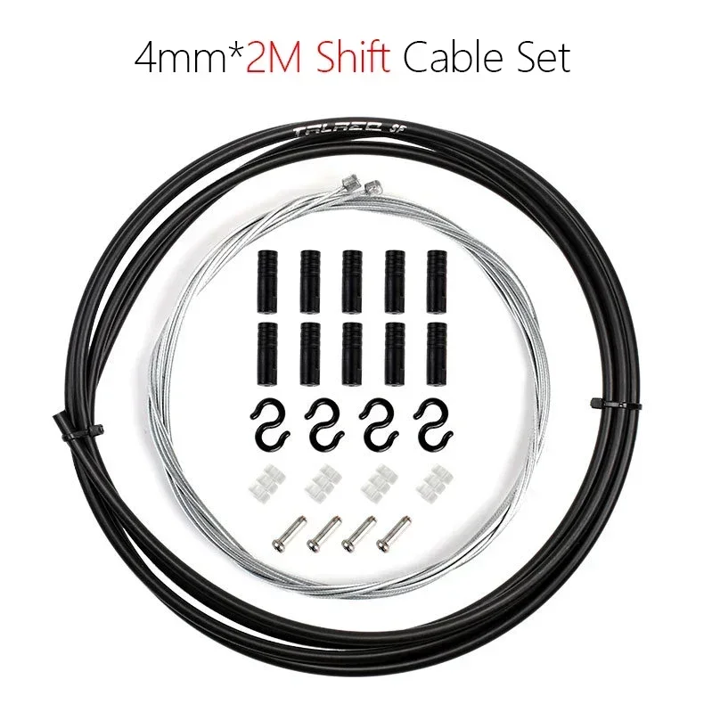 2 m/2,5 m Fahrrad-Bremsschaltkabel-Set, 4 mm/5 mm, Mountainbike, Rennrad, Umwerferkabel-Set mit Gehäuse, umfassende Reparaturlösung