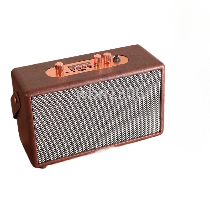 Tragbarer 20-W-Power-Wireless-Bluetooth-Lautsprecher aus Holz 4.0 für Mobiltelefonkarten im Freien, tragbarer Audio-Schwerbass Image