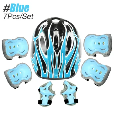 1 Satz Kinder-Fahrradhelm, Kleinkind-Helm, Knie- und Ellenbogenschützer, Handgelenkschützer, verstellbares Schutzausrüstungsset für Mädchen von 3–10 Jahren Image