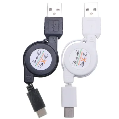 Schnellladekabel, USB-Typ-C-zu-A-Kabel für Telefon, PC, einziehbares Typ-C-Kabel Image