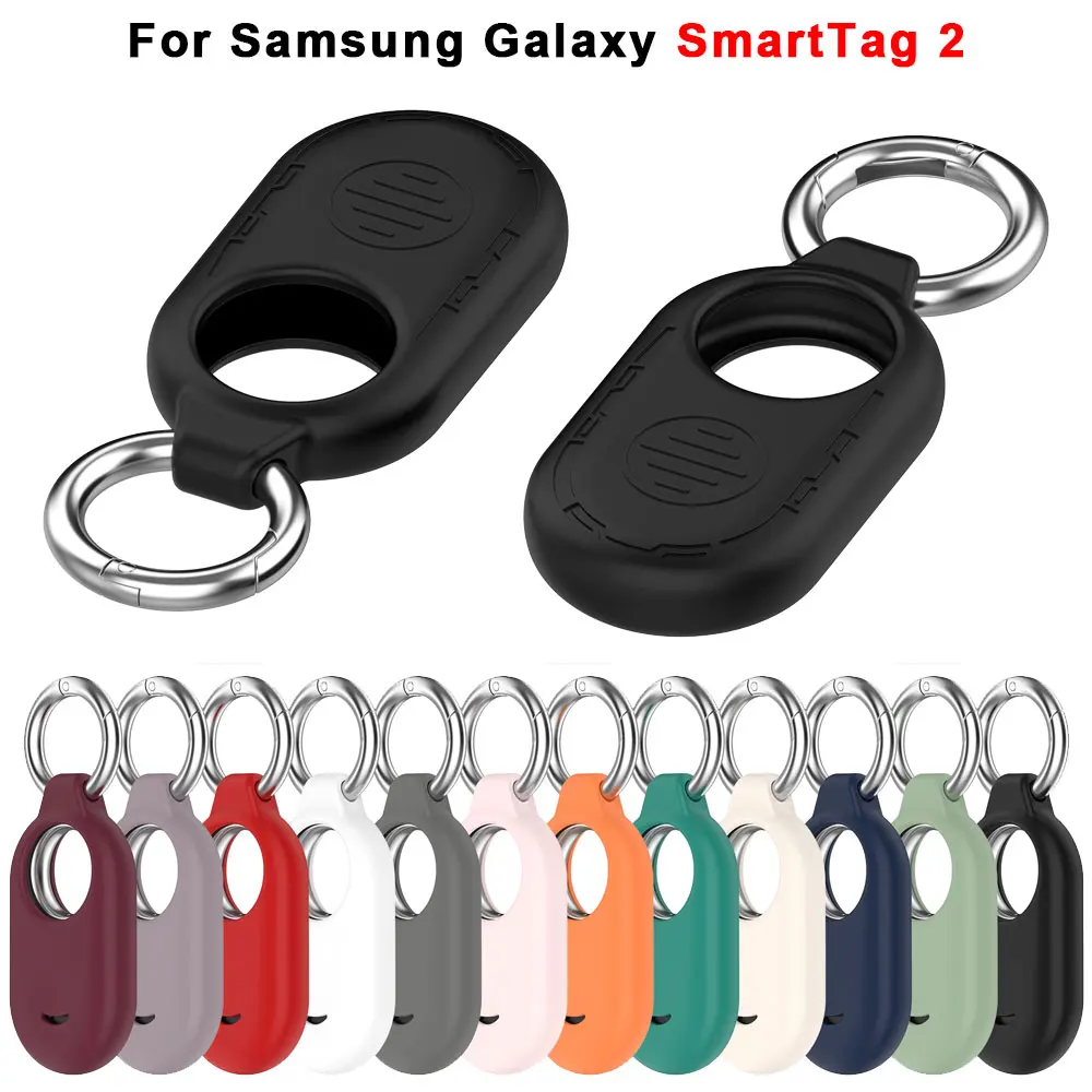Für Samsung Galaxy SmartTag 2 Locator Fall Schlüsselbund Anti-verloren Abdeckung Hülse Schutzhülle Für Smart Tag 2 Weiche Silikon fall Image