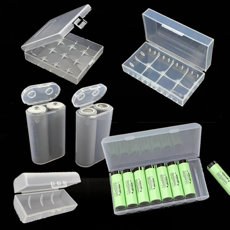 Aufbewahrungsbox für 21700-Lithium-Batterie, Sortierbox, 20700-Batteriekasten, durchscheinende Kunststoffschale, leere Box, Schutzbox Image