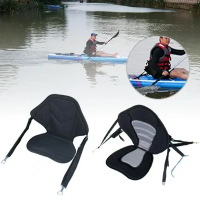 Kayak Seats Luxurious Padded Canoe SUP Seat Adjustable Boat Seat Comfortable Composite Fishing Seat Back Support Universal Sit