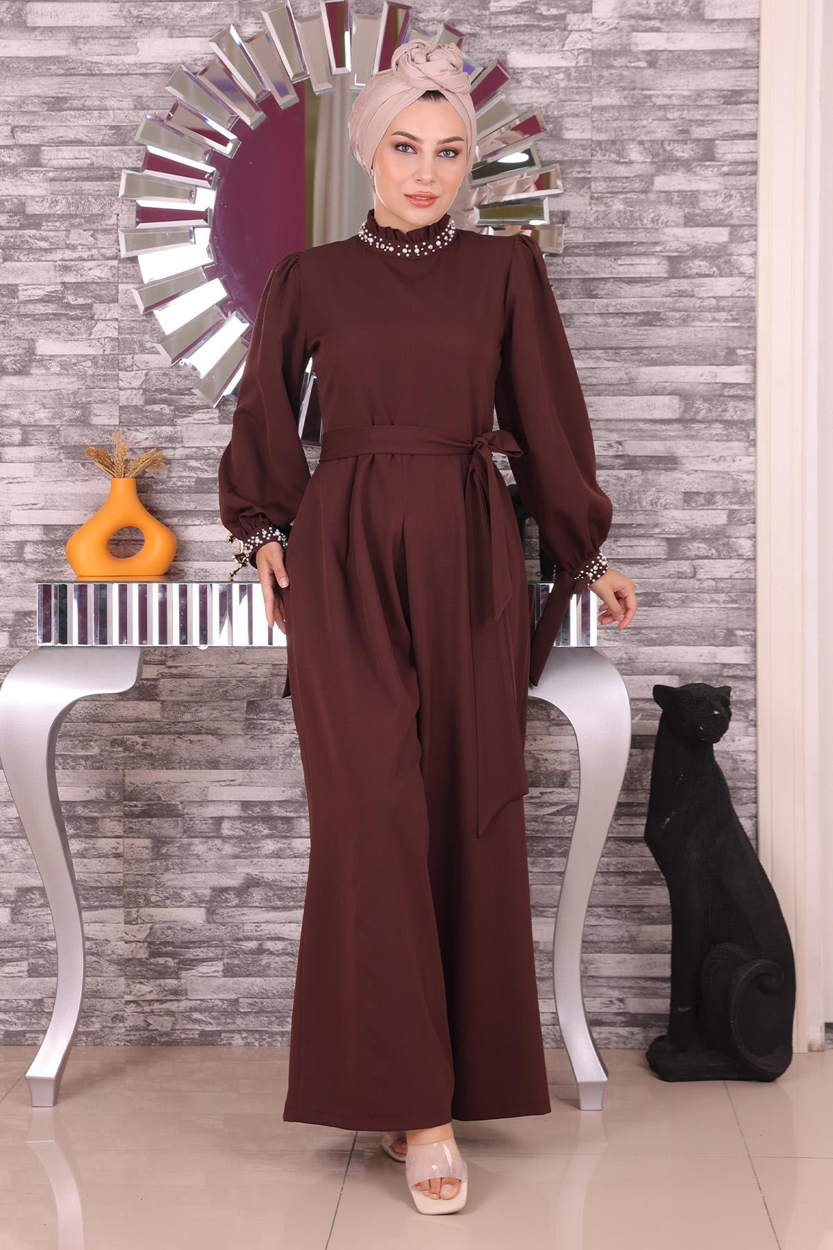 Inci Detailliertes Jumpsuit-Kleid Image