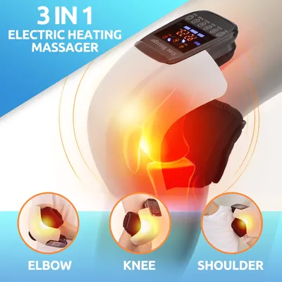 Heated Physiotherapy Knee Massager Wireless Red Light Kneecap Treasure for Joint Pain Vibration