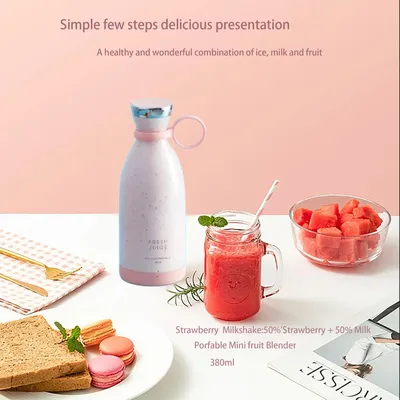 1PC Travel-Friendly Juicer Blender - Electric Fruit Mixer for Juice, Milkshake & Multi-Purpose Food