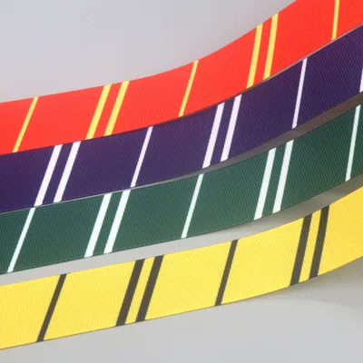 DHK 50yards Wizard Stripe Printed Grosgrain Ribbon Accessories Material Headwear Decoration DIY
