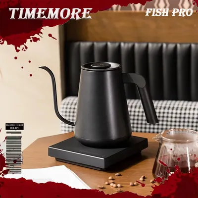 TIMEMORE Fish SMART PRO X Temperature-Controlled Coffee Pot Stainless Steel 900ml Electric Coffee Competition Customized Kettle