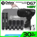 Kit microfoni per batteria DG7 Cardioide Wired Professional Tom Snare Evolution Series con supporto per braccio a clip Alta qualità