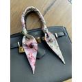 Sciarpa sottile per borsa vintage Shabby Rose Sage Green/Light Pink / Maniglia avvolgente / Sciarpa sottile per capelli