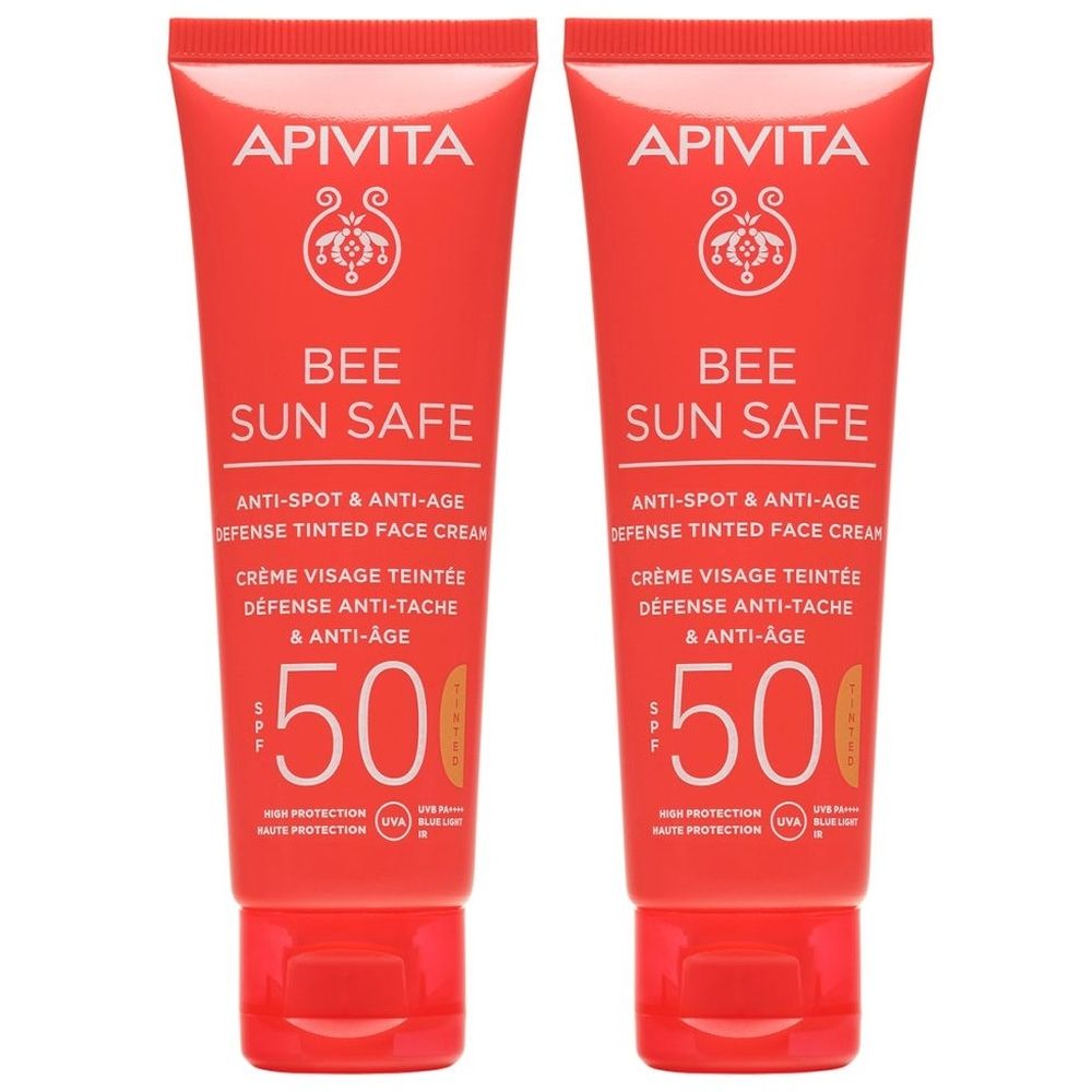 Apivita Bee Sun Safe Crema Viso solare colorata Anti-macchia e Anti-ag