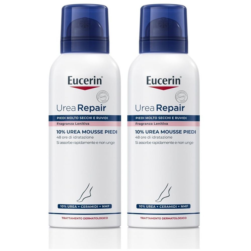 Eucerin Urearepair Plus Mousse Piedi 150ml crema piedi 2x150 ml Crema