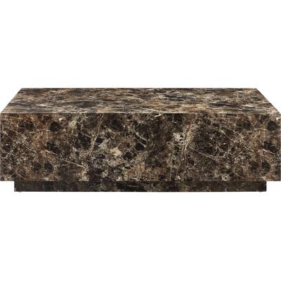 Couchtisch SALESFEVER "Almeria Beistelltisch B/T 120/75 cm", braun marmoroptik, B:120cm H:35cm T:75cm, MDF, mit Melaminfolie überzogen, Tische, rechteckig 120x75 cm, in Marmoroptik foliert Image