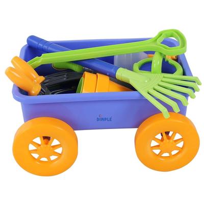 Dimple Garden Wagon & Tools 15-Piece Play Set – Durable Outdoor Toy for Toddlers, Gardening, Sand, and Beach Fun, Ages 3+