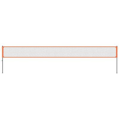Orange Steel and PE Volleyball Net Set, Adjustable Height, Portable and Full Accessories