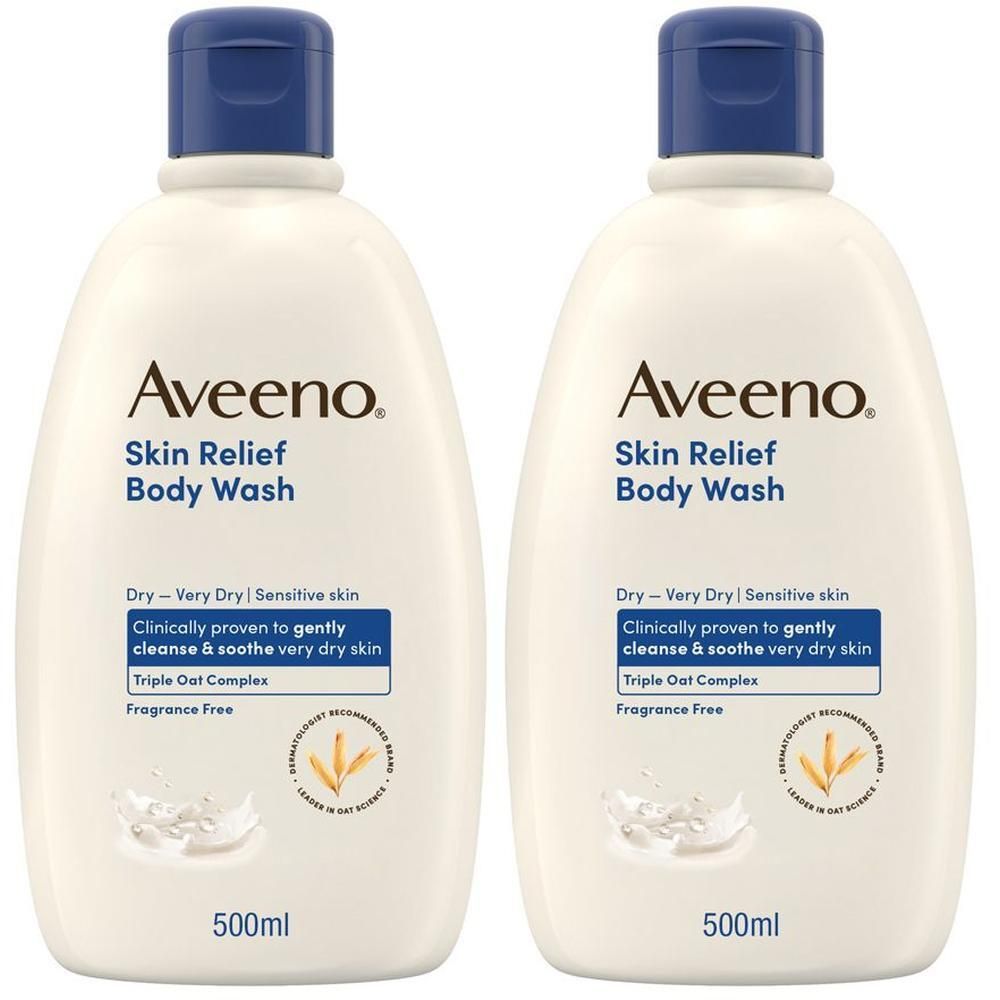 Aveeno Skin Relief Bagnoschiuma Lenitivo Pelli Secche Sensibili 2x500