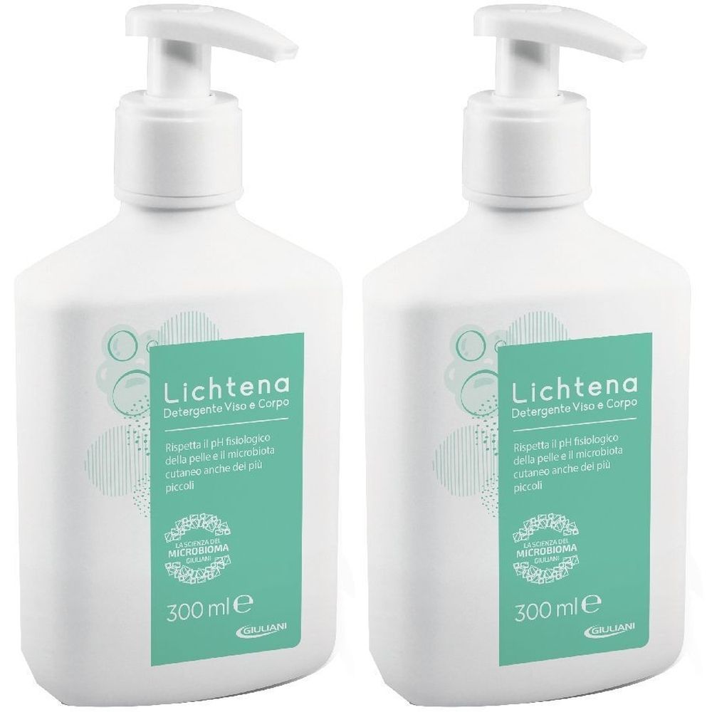 Lichtena Detergente Viso e Corpo 2x300 ml Gel detergente