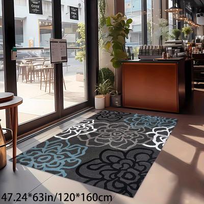 "TEMU Lozo Area Rug - 800g/m² Heavyweight 6mm Thick Non-slip Dot Backing, 79"x118" Large Machine Washable Rug With Classic Floral Pattern For Living Room, Bedroom, Office & Commercial Spaces" Image