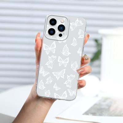 TEMU White Phone Case For Iphone 16 Pro, Compatible With Iphone 15, 15 Pro, 14, 13, 12 Pro Max, 11, Xs Max, Xr, 6s, 7/8 Plus, Offering Protection Against Drops. Image