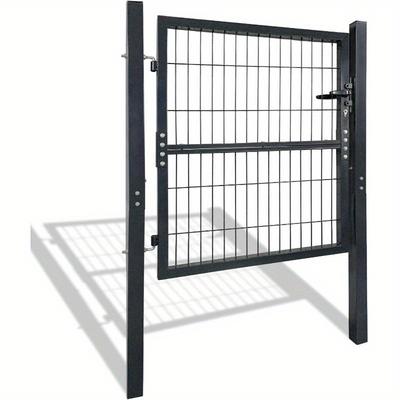 TEMU Garden Gate Steel Swing Gate Kit Includes Posts And Plastic Handles Plus Lock And Gate Patio Gate Fence Garden Metal Entrance Gate Image