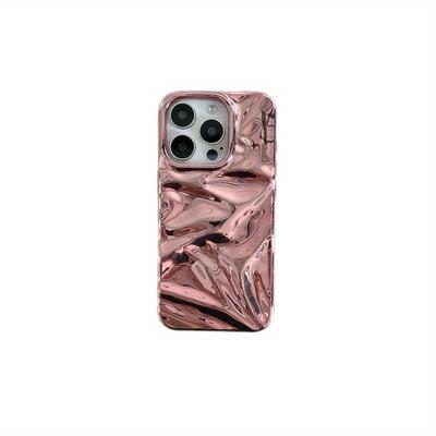 TEMU 3d Water Electroplating 8 Colors High-end Texture Popular Suitable For Protective Case Creative For Iphone16 15 14 Pro Phone Case Image