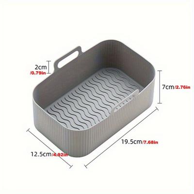 TEMU Silicone Air Fryer Liner, Food Grade Baking Pan, Suitable For Pizza And Fried Chicken, Kitchen And Restaurant Grade Oven Safe Accessories Image