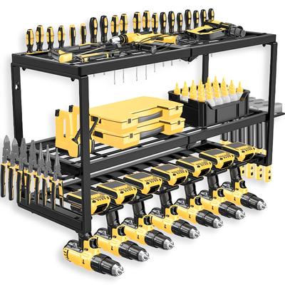 TEMU Heavy- Metal Tool Organizer 7 Racks - Mounted Storage For , Screwdriver Included, , Shelves Image