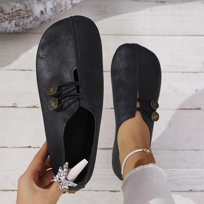 TEMU 2024 New Women's Retro Slip-on Shoes From England, In The Evening. Image