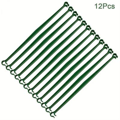 TEMU 12- Plastic Garden Plant Support Stakes, Climbing Plant Trellis Connecting Rods, Vegetable Vine Climbing Frame For Home & Outdoor Use Image