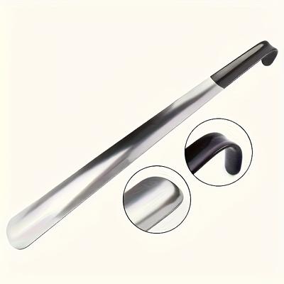 "TEMU Extra-long 16.5" Stainless Steel Shoehorn With Slip-resistant Handle - Durable, For Seniors & Disabled With Mobility Issues" Image