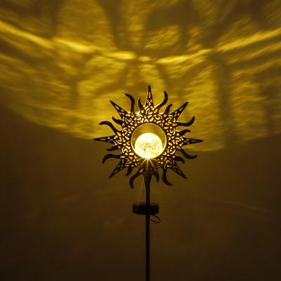 TEMU 1pc Solar Garden Decorative Landscape Light, Sun Exterior Decoration Solar Heating Light, Suitable For Outdoor , Lawns, Courtyard Gardens, Camping, Outdoor Lights Image