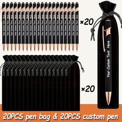 TEMU 15/20 Unique Customized Creative Pens, Suitable For Home Office Supplies, School Gifts And Prizes, Teacher's Day Gifts, Gifts, Stationery Image