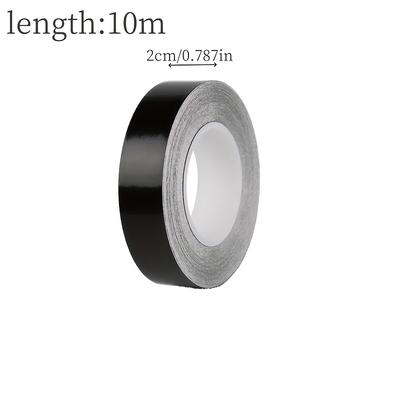 TEMU 1 Roll Silk Material Car Window Trim Film Stickers, 10m*2cm, Front Door Waistline Decal, Fit Diy Black Sticker Trim Strip Image