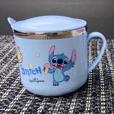 TEMU 1pc .12oz Stainless Steel Water Cup With Lid - Cute Cartoon Design, Milk, Coffee, Camping, School, Christmas & Birthday Gifts, Home & Outdoor Us Image