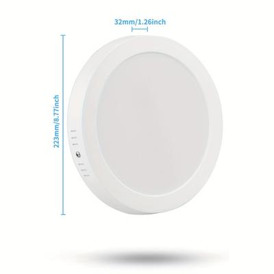 TEMU 1pc Led Ceiling Light Round Ceiling Light, 18w, 24w, 36w, Modern White, Suitable For Office, Living Room, Bedroom, Ultra . Image