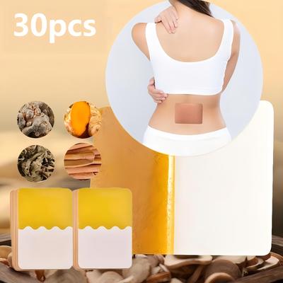 TEMU 30pcs Of Turmeric And Patches, Patches For Joints, Suitable For Shoulders, Neck, Knees, And Lower Back, Large Size, Ideal For Home Relaxation, Office Work, And Travel, With A Time Of 6-. Image