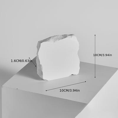 TEMU 1pc Nordic- Irregular Gypsum Photo Prop Tray - Versatile Tabletop Display For Jewelry, Decorative Accents & Photography Props, Jewelry Display Tray, Jewelry Trays Image