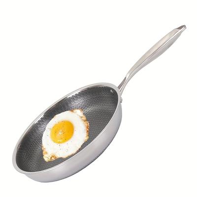 TEMU 24 Cm Stainless Nonstick Frying Pan , Non Stick Fry Pan Egg Pan Pans, Stone Cookware , Induction Compatible Image