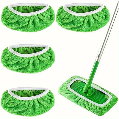 TEMU 4 Reusable Mop Pads - Washable And , High Absorbency Suitable For Dry And Wet Use, Easy-to-clean Flat Floor Mops, Reusable, Mop Pads, Washable, Water-absorbing, Cleaning Image