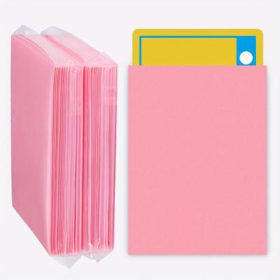 TEMU Matte Card Sleeves For Trading Card , Soft Topload Sleeve Fit For Tcg Football Card, Sports Cards, Mtg - 66*91mm, Pp Material, Protective Sleeve Image