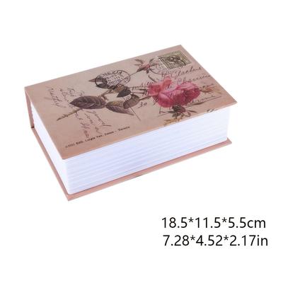 TEMU 1pc Portable - Hidden Book Design, Box With Pink Roses & Floral Illustration, & Gift - Ideal For Thanksgiving & Christmas, Secret Storage Box|floral Illustration| Construction, Money Boxes Image