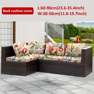 TEMU Pack Of 1 Outdoor Printed Green Leaf Floral Sofa Cushion Cover Protective Sofa Furniture Home Decoration Sofa Protector ( 145gsm) Image