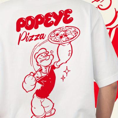 TEMU Men's Pizza Graphic T-shirt - Breathable, Sweat Absorbent, , Casual Crew Neck Tee With Fun Cartoon Design, Pizza Shirt Image