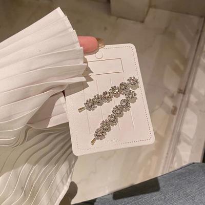 TEMU 2pcs Female Group Style Clip Clip Liu Seaside Clip Crystal Rhinrhinette Sweet Cool Fairy Temperament Side Clip Image