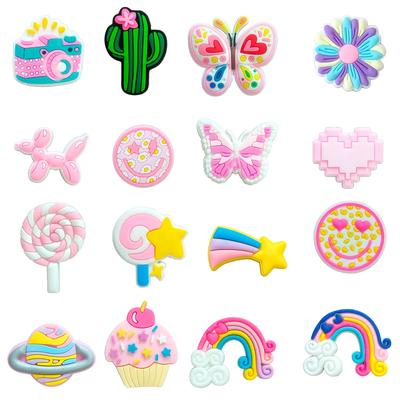 TEMU 16pcs/set Cartoon Shoe Charms, Cartoon Film Shoe Decoration Charms, Charms For Sandals, Shoes, Bracelet, Wristbands, Holiday Party Gift Image