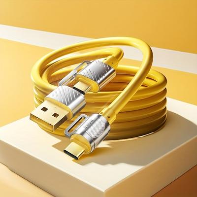 TEMU 240w Max Multi-charging Cable, 3-in-1 Usb C Cable Fast Charging Cord With Usb-c/a Ports To Type C Fast Charging Cable, Usbc To Usb-c Charger Cable For Iphone 16 Pro Max 15 Plus Ultra Macbook Ipad Image