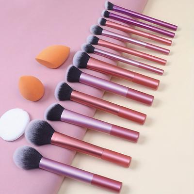 TEMU 15pcs Makeup Brush Brush Makeup Kit Powder Beauty Brushes Colorful Makeup Brushes Image