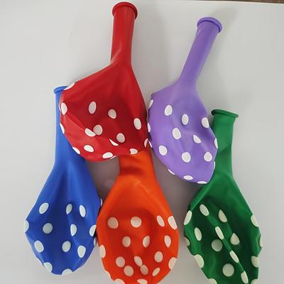 TEMU 5 Colored Pvc Inflatable Easter Eggs - Multicolored Polka , Suitable :for Festive Home And Garden Decoration, Easter, Christmas, And New Year Celebrations. Image