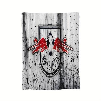 TEMU Rasenballsport . Inspired Flannel Blanket - White With Logo Design, Room Throw, Office Decor, Sofa Accent, Travel Gift, Home Decor Accessory Image
