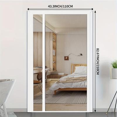 TEMU 1pc Side-open Magnetic Door Curtain For Prevention - Automatic Closure, Partition Net - Summer Indoor Use, Netting | Modern Curtain | , Netting For Door Image